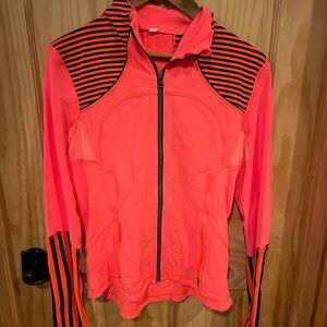 Lululemon Athletica Neon Pink and Black Jacket